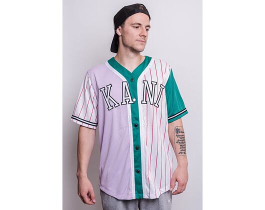 Triko Karl Kani KK College Block Pinstripe Baseball Shirt 6035537