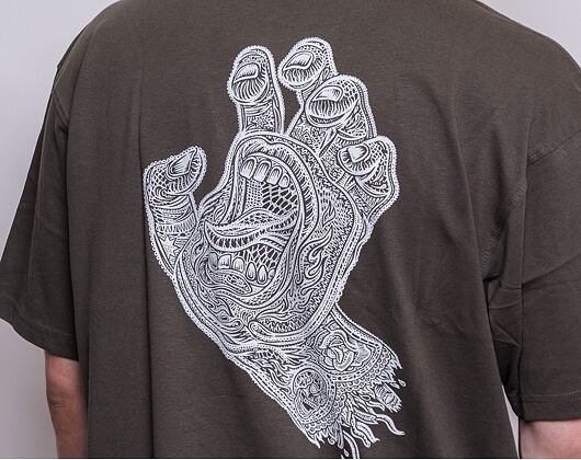 Triko Santa Cruz Muerte Screaming Hand T-Shirt SCA-TEE-6183 S21 Washed Black
