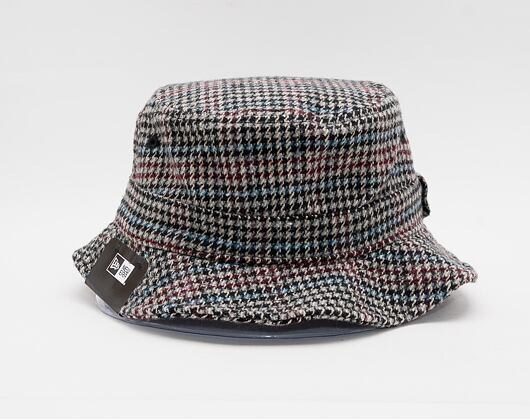 Klobouk New Era Check Bucket Brown / Aqua / Red