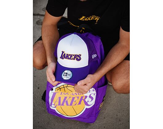 Kšiltovka New Era 9FORTY NBA Team arch Trucker Los Angeles Lakers Strapback True Purple