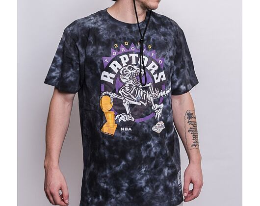 Triko Mitchell & Ness Champions Tie Dye Tee Toronto Raptors Black