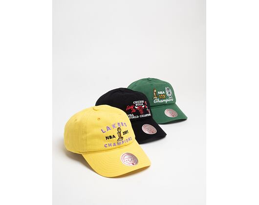 Kšiltovka Mitchell & Ness Stone Washed Champions Dad Hat Los Angeles Lakers Yellow
