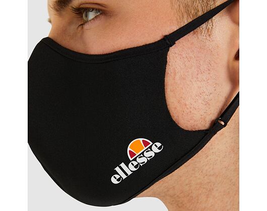 3 páry Face Mask Ellesse Palsito 3 Pk Face Covering Black