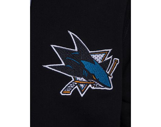 Mikina '47 Brand NHL San Jose Sharks Back Check Morris Full Zip Hood Jet Black