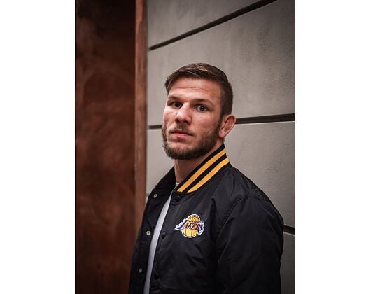 Bunda New Era NBA Team Wordmark Bomber Los Angeles Lakers Black