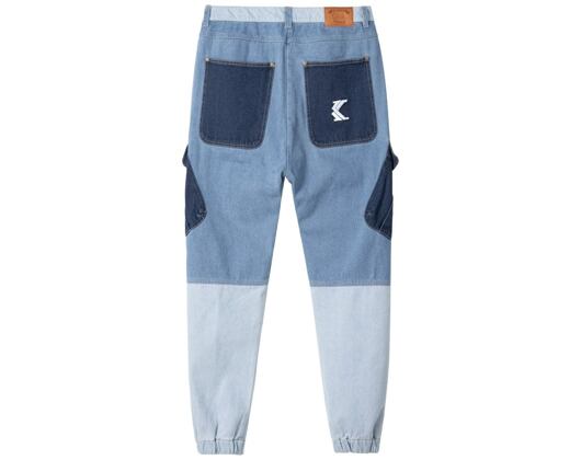 Kalhoty Karl Kani KK Og Block Denim Cargo Pants Blue