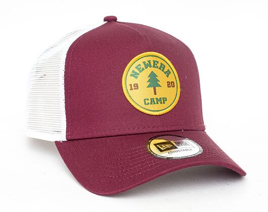 Kšiltovka New Era 9FORTY A-Frame Trucker Camp Patch Maroon