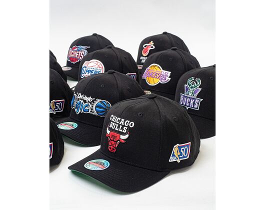 Kšiltovka Mitchell & Ness Los Angeles Clippers 50th Anniversary Patch 110 Snapback Black
