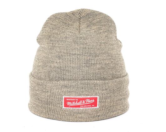 Kulich Mitchell & Ness Branded Roll Up Beanie Sand