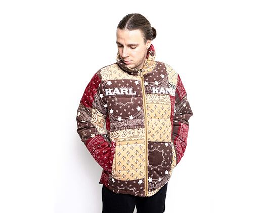Bunda Karl Kani 6076775 KK Retro Paisley Corduroy Puffer Jacket Sand/Brown KM214-047-1