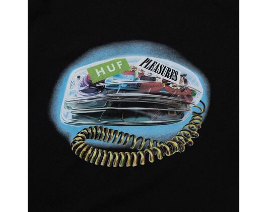 Triko HUF × Pleasures Party Line T-Shirt Black