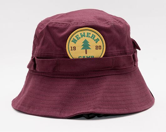 Klobouk New Era Adventure Bucket Camp Patch Maroon
