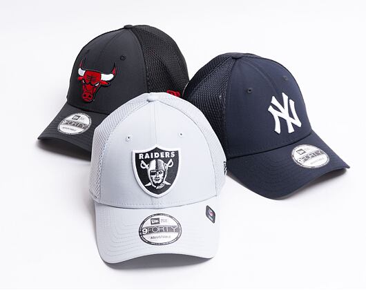 Kšiltovka New Era 9FORTY Arch Las Vegas Raiders Las Vegas Raiders Strapback Snow Gray