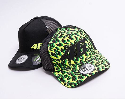 Kšiltovka New Era 9FORTY A-Frame Trucker All Over Print VR46 Snapback Upright Yellow/Black