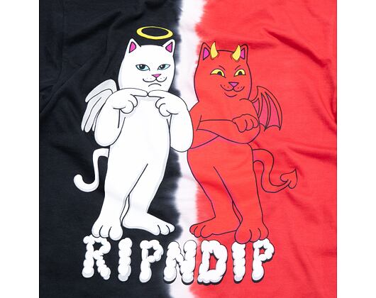 Triko Rip N Dip Angel & Devil Tee Red/Black Split Dye RND9078