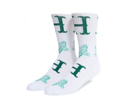 Ponožky HUF × Thrasher Duality Sock White