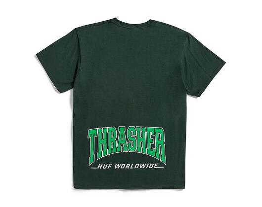 Triko HUF × Thrasher High Point T-Shirt Forest Green