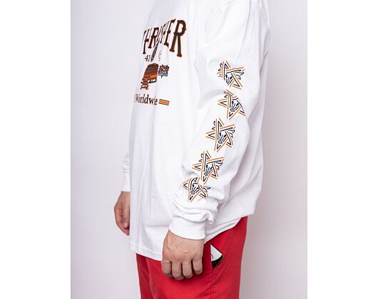 Triko s dlouhým rukávem HUF × Thrasher Monteray Longsleeve White
