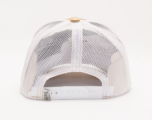Kšiltovka Von Dutch Cary Trucker Satin Gold/White