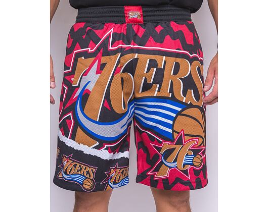 Kraťasy Mitchell & Ness NBA Jumbotron 2.0 Shorts Philadelphia 76Ers Black / Red