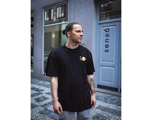 Triko Karl Kani Chest Signature Smiley Print Tee black/yellow