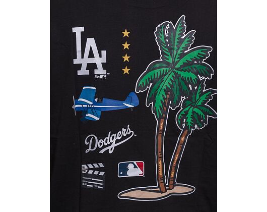 Triko New Era MLB City Oversized Tee Los Angeles Dodgers Black / White