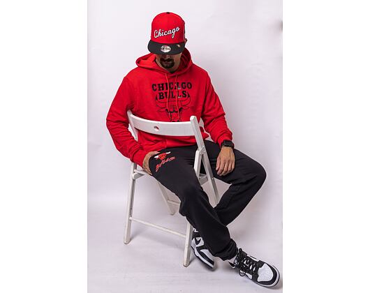Mikina New Era NBA Foil Print Hoody Chicago Bulls Red/Black
