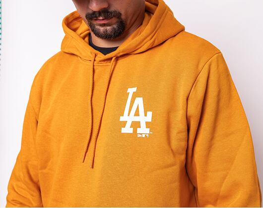 Mikina New Era MLB League Essential Back Print Hoody Los Angeles Dodgers Orange/White