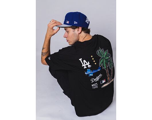 Triko New Era MLB City Oversized Tee Los Angeles Dodgers Black / White