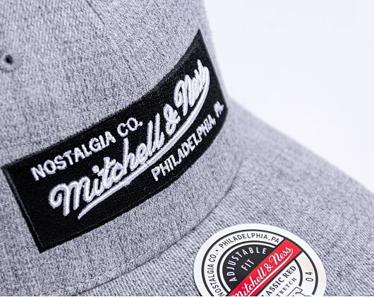 Kšiltovka Mitchell & Ness Box Logo Classic Snapback Branded Grey Heather