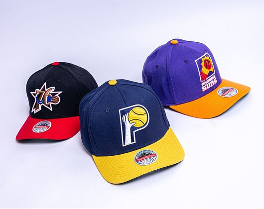 Kšiltovka Mitchell & Ness Team 2 Tone 2.0 Stretch Snapback Hwc Indiana Pacers Navy / Yellow