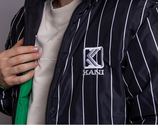 Bunda Karl Kani Retro Block Reversible Puffer Jacket Green/Black/White
