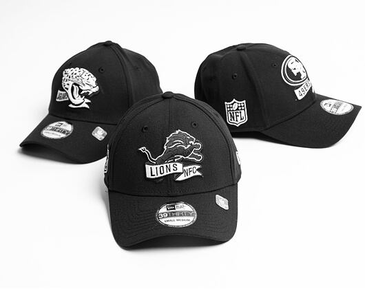 Kšiltovka New Era 39THIRTY NFL22 Sideline Detroit Lions Black / White