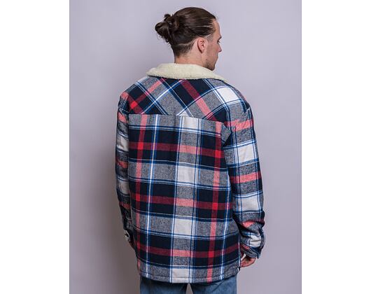 Bunda Karl Kani Chest Signature Heavy Flannel Shirt Jacket sand/black