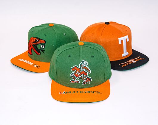 Kšiltovka Mitchell & Ness LOGO BILL SNAPBACK University Of Miami Green
