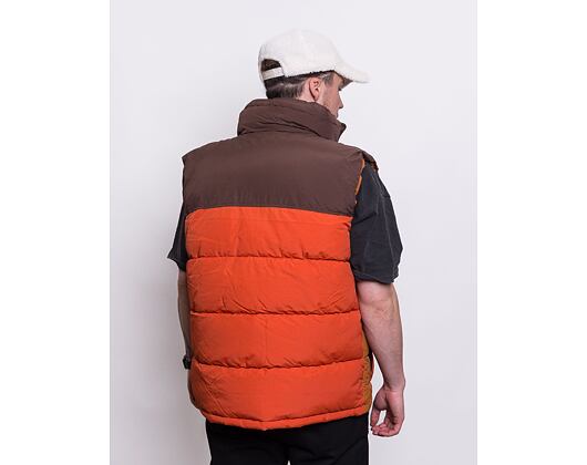 Vesta Karl Kani OG Block Puffer Vest dark orange/sand/brown