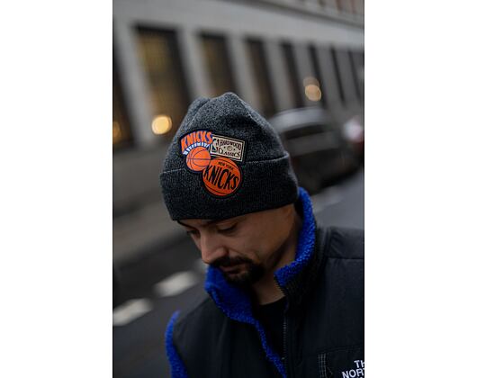 Kulich Mitchell & Ness XL LOGO PATCH KNIT HWC New York Knicks Black