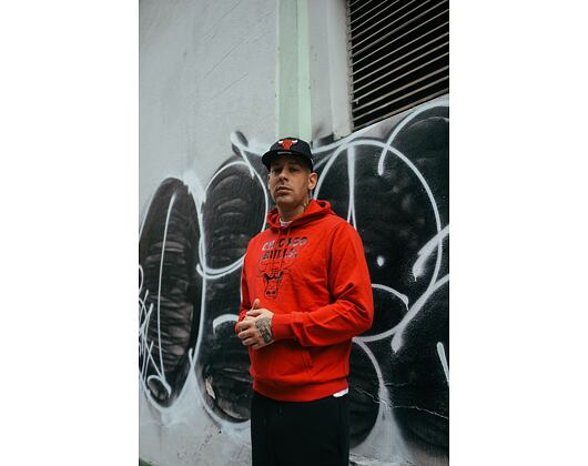 Mikina New Era NBA Foil Print Hoody Chicago Bulls Red/Black
