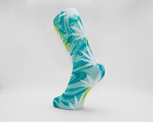 Ponožky HUF Digtial Plantlife Sock green x white