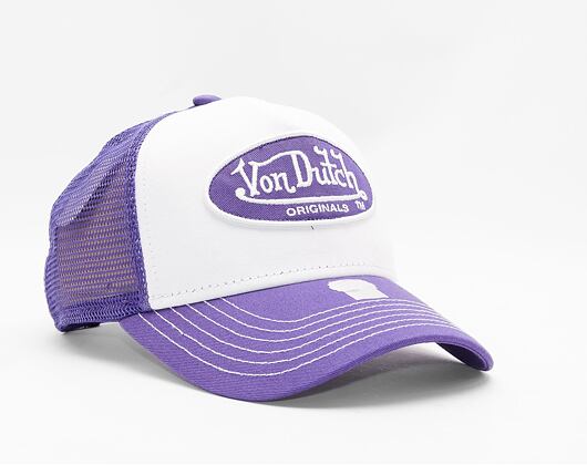 Kšiltovka Von Dutch Boston Trucker Cotton Twill White/Purple