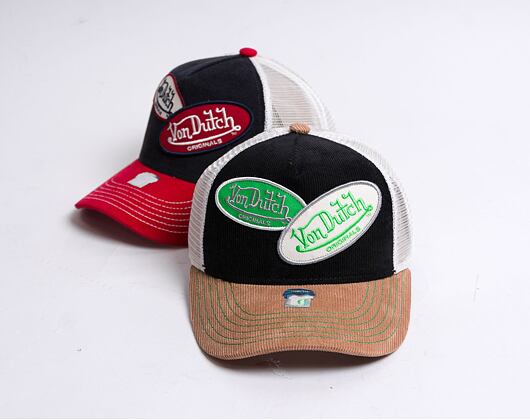 Kšiltovka Von Dutch Russel Trucker Corduroy Black/White