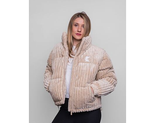 Dámská Bunda Karl Kani OG Fuzzy Corduroy Puffer Jacket off white