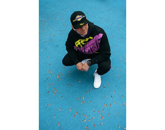 Mikina New Era NBA Enlarged Neon Pull Over Hoody Los Angeles Lakers Black/Purple