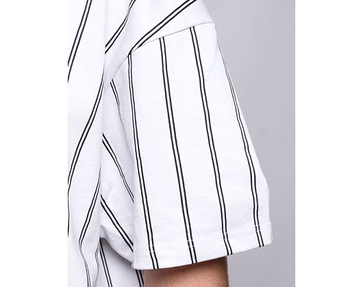 Triko Karl Kani Small Signature Heavy Jersey Pinstripe Tee white/black