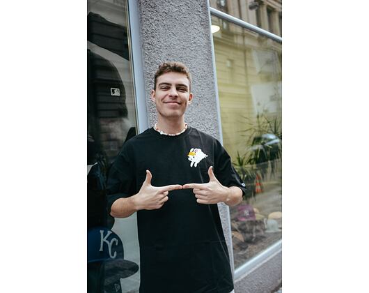 Triko New Era Character Oversized Tee Black / Optic White