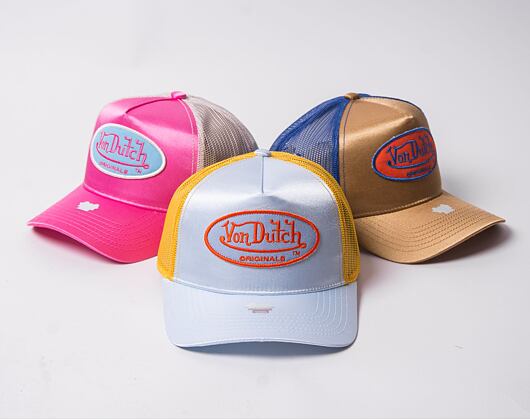 Kšiltovka Von Dutch Trucker Cary Satin Lt.Blue/Gold