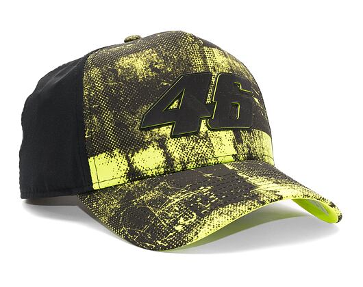 Kšiltovka New Era 9FORTY Aframe All-Over-Print VR46 Black / Upright Yellow