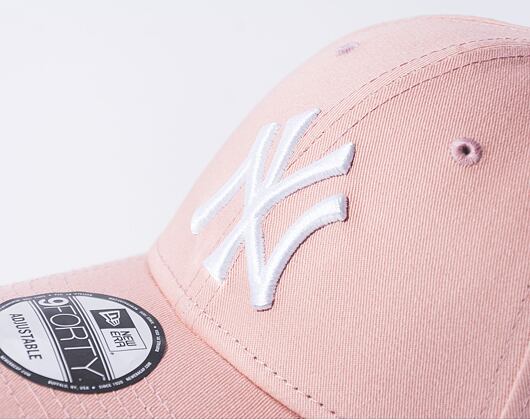 Kšiltovka New Era 9FORTY MLB League Essential New York Yankees Dirty Rose / Optic White