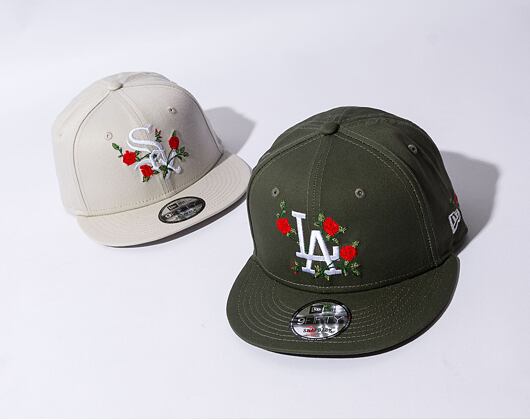 Kšiltovka New Era 9FIFTY MLB Flower Los Angeles Dodgers New Olive