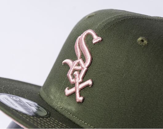 Kšiltovka New Era 9FIFTY MLB Side Patch Chicago White Sox New Olive / Dirty Rose